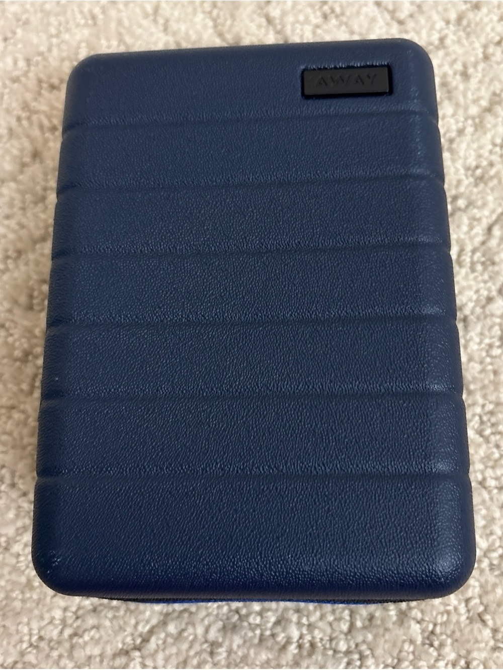 AWAY x UNITED Hard Shell Mini Toiletries Case, Navy Color, EMPTY